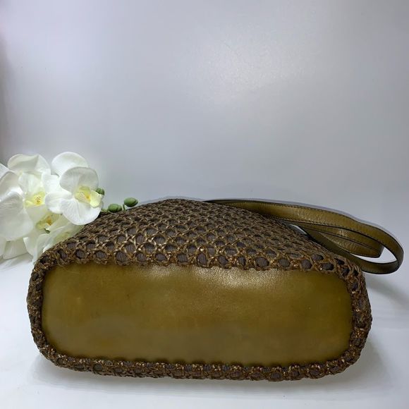 Fossil Brown Woven Tote Bag - Picture 6 of 13